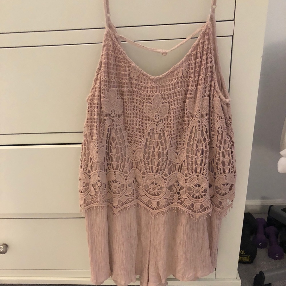 American Eagle Blush Pink Romper